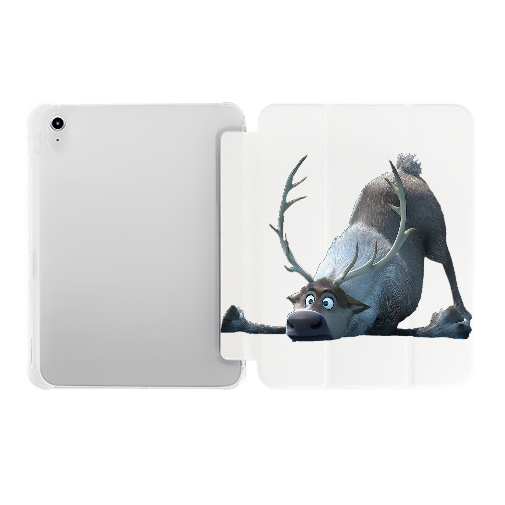 （画像用） アナと雪の女王 アンナ エルサ Frozen Anna Elsa IPad ケース ペン収納付き 三つ折りスタンド PUレザー×シリコン 対応機種9.5/10.5/10.9インチ